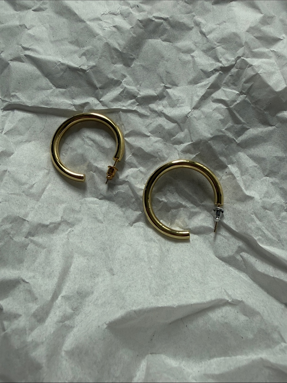 Gold Tone Hoop Earrings - Women Jewelry
